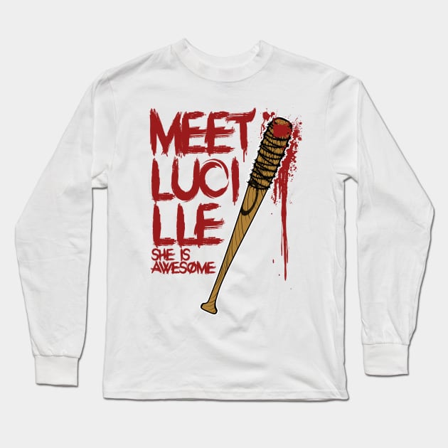 Meet Lucille Long Sleeve T-Shirt by RetroFreak